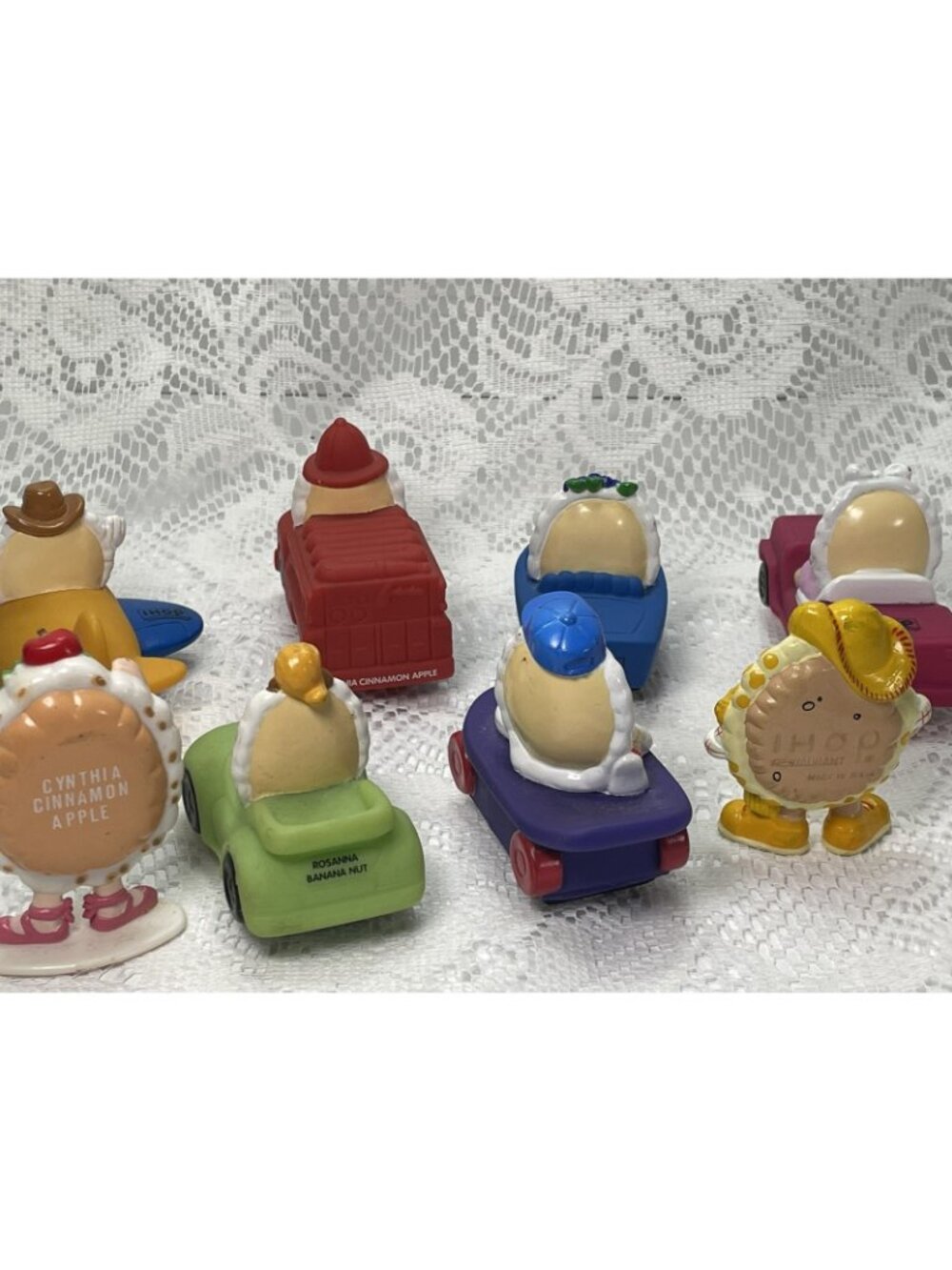 Vintage Lot Of 8 IHOP Restaurant PVC Toy Figures Driving Cars from 1996 - Picture 14 of 16